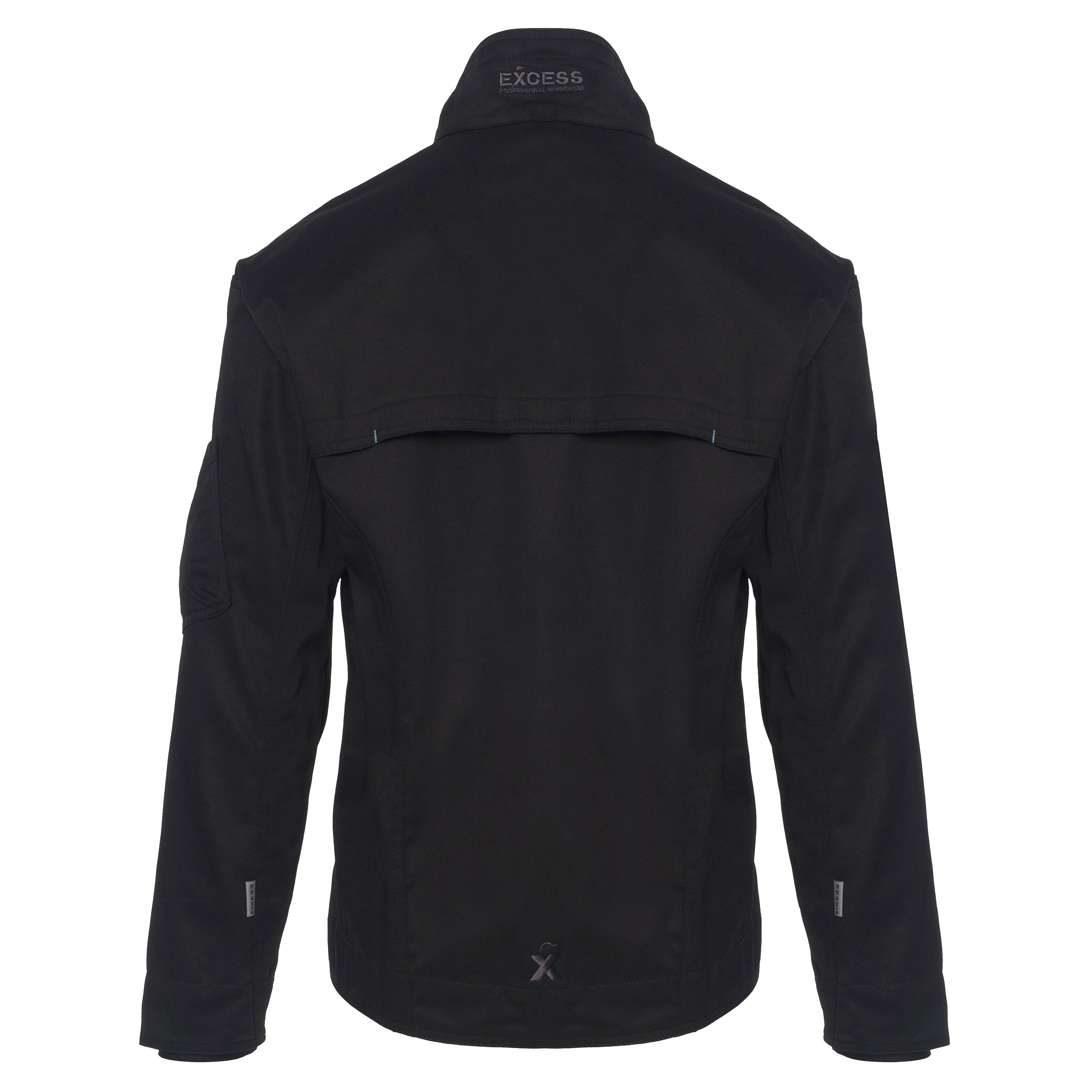 Schwarze CHAMP Arbeitsjacke – Sportliche Arbeitsjacke mit verdecktem Reißverschluss und vielen praktischen Taschen.